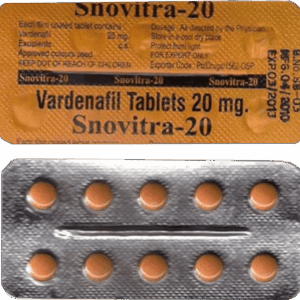 Snovitra 20mg Vardenafil treatment for erectile dysfunction